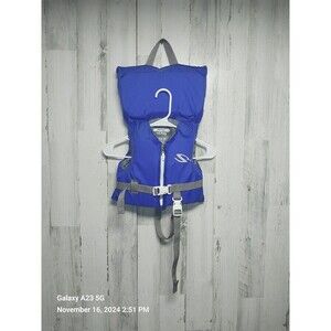 Stearns Classic Infant Life Jacket Up To 30 Lbs  14 kg Blue Gray Zipper